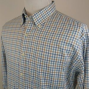 Peter Millar Mens Shirt XL Easy Care Checked